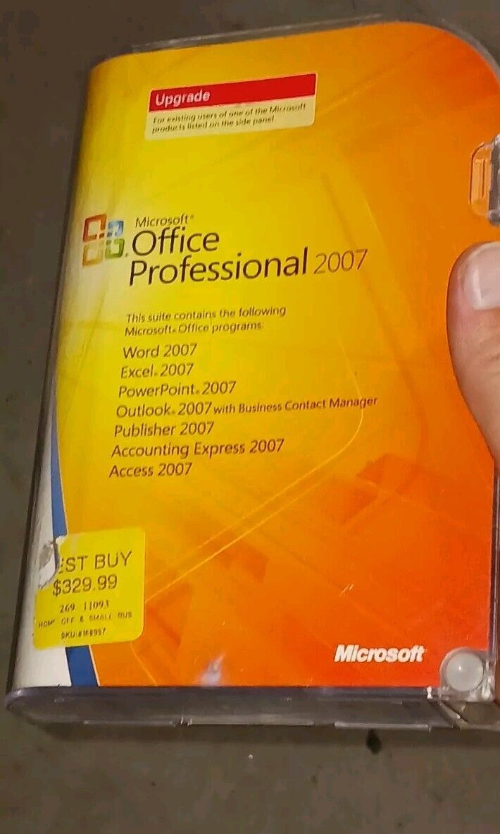 Microsoft Office Professional 2007 - Upgrade Genuine Brand New-Sealed