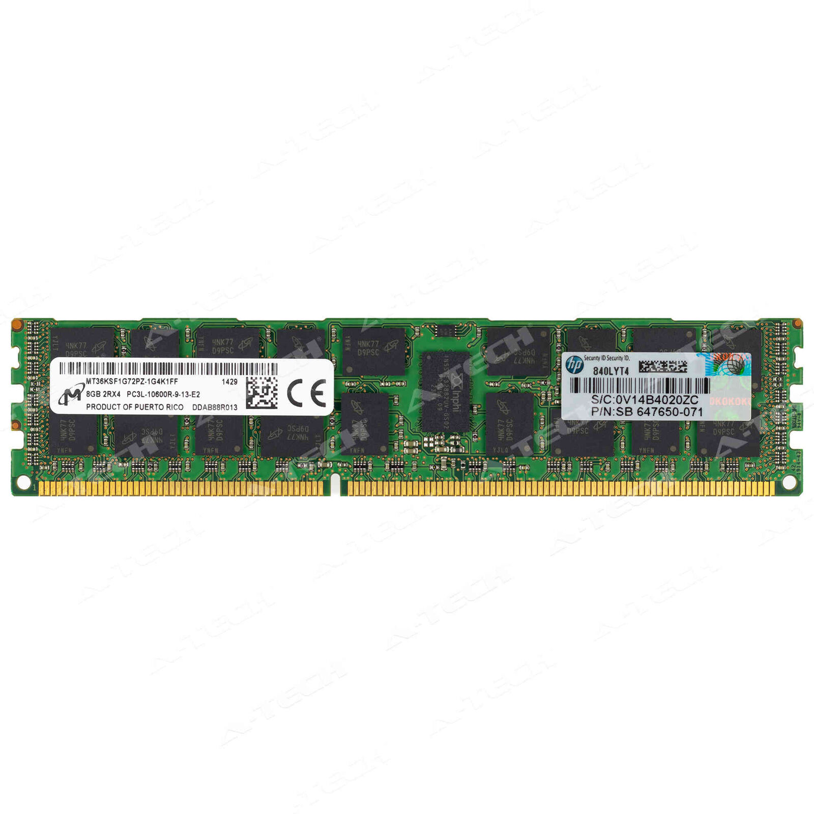 HP 8GB DDR3L RDIMM 647897-B21 647897-S21 664690-001 647650-071 Server Memory RAM
