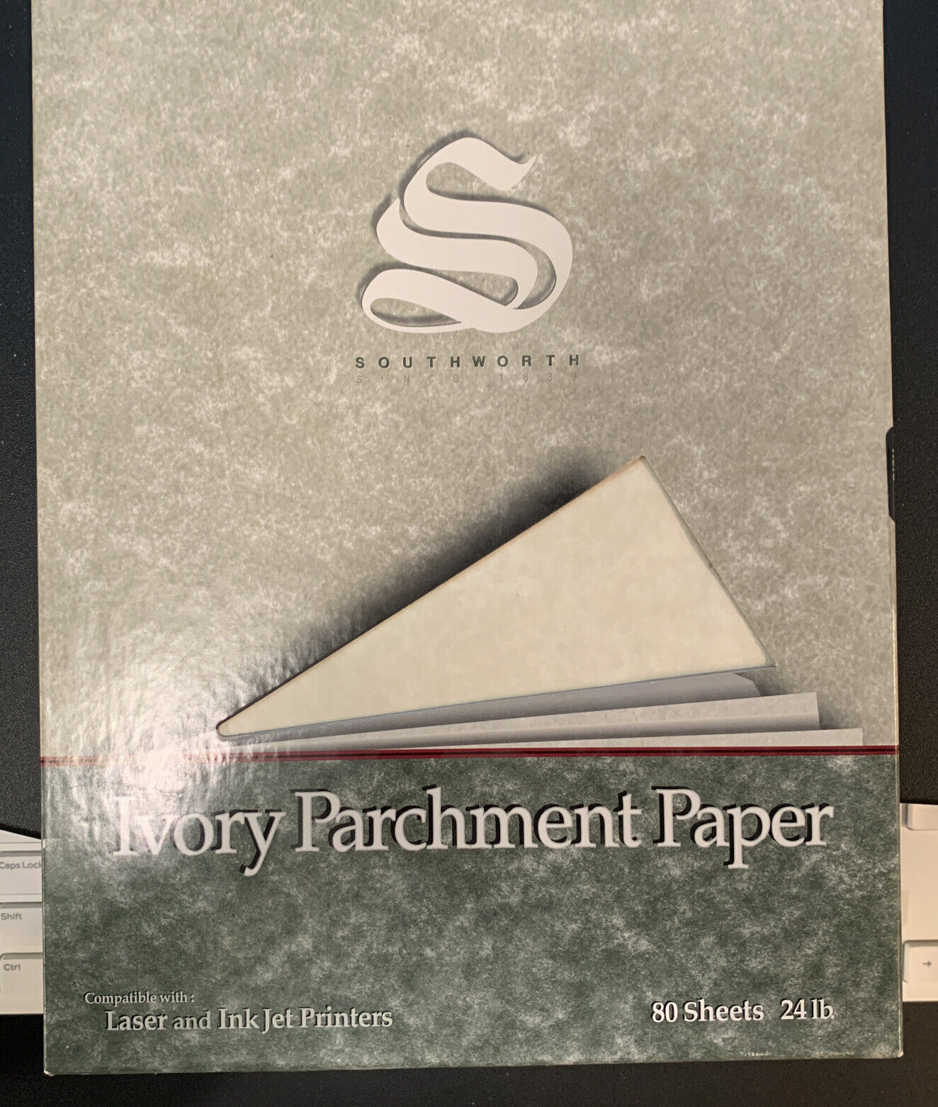 80 sheets of Southworth Ivory Parchment Paper -- 8.5 x 11 Open Box