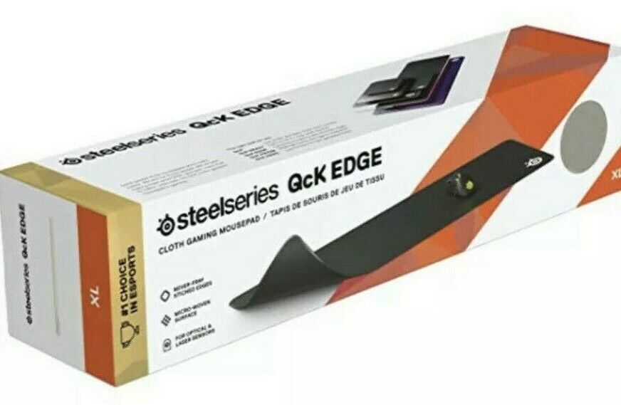 NEW SteelSeries QcK Edge Cloth Gaming Computer Mouse Pad stitched edge XL SEALED