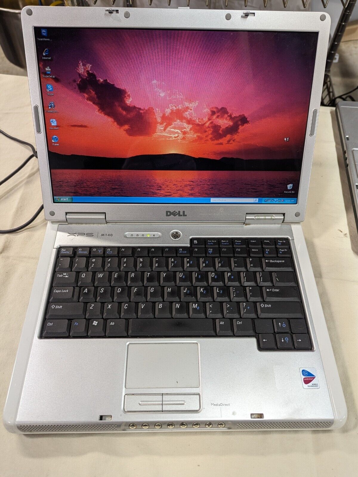 Vintage Dell XPS M140 PP19L Laptop WinXP Outlook Runs Great