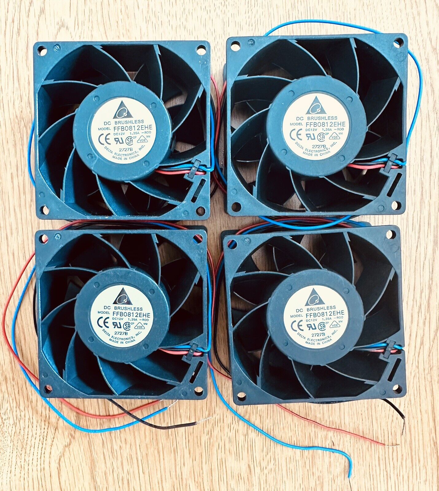 DELTA 12v DC Brushless Fish house Fan 1.3A - LOT of (4)  FAST • FREE • SHIPPING