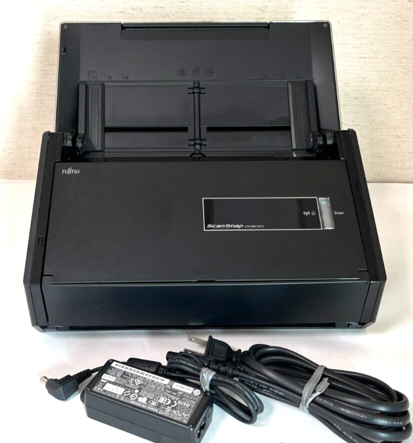 Fujitsu ScanSnap iX500 Color Image Document Scanner FI-IX500 w/ AC Adapter Cable