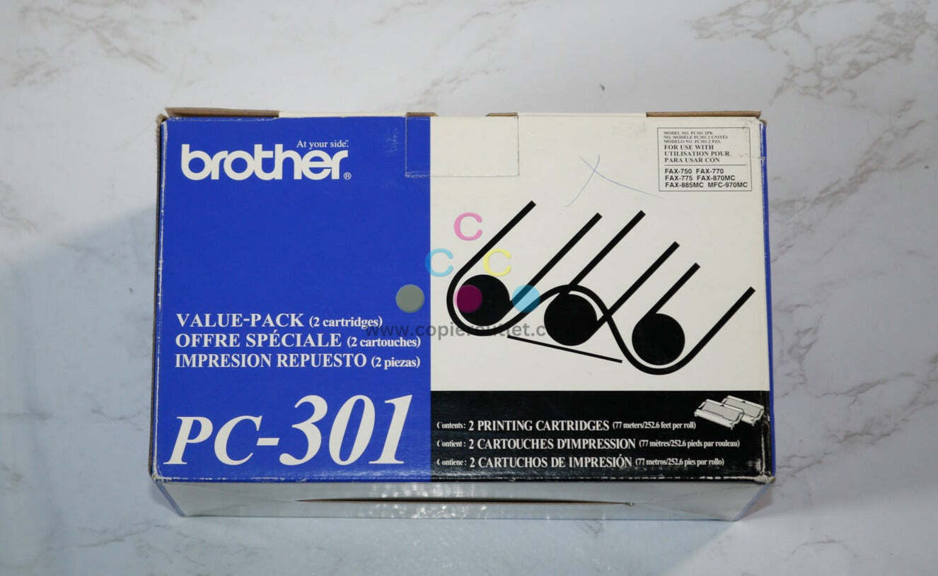 OEM Brother IntelliFax-775SI,875MC,MFC-970MC Value Pack Cartridges PC-301