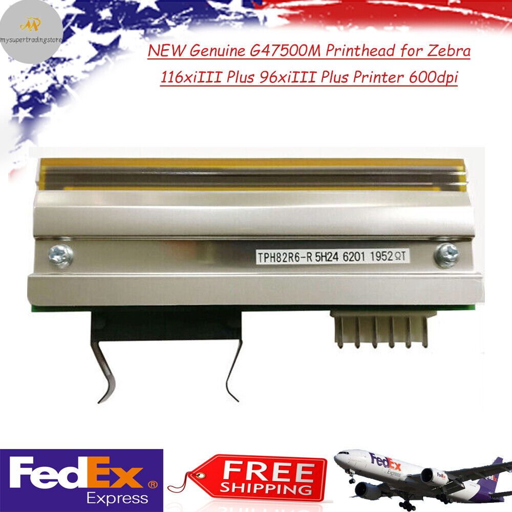 NEW 600dpi OEM G47500M Printhead for Zebra 116xi3 Plus 96xiIII Plus Printer