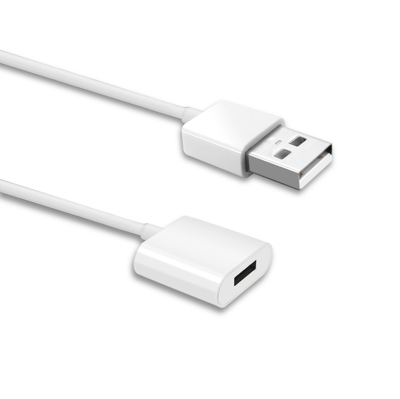 TechMatte Apple Pencil Male to Female Flexible Charging Cable (3 Feet, White)