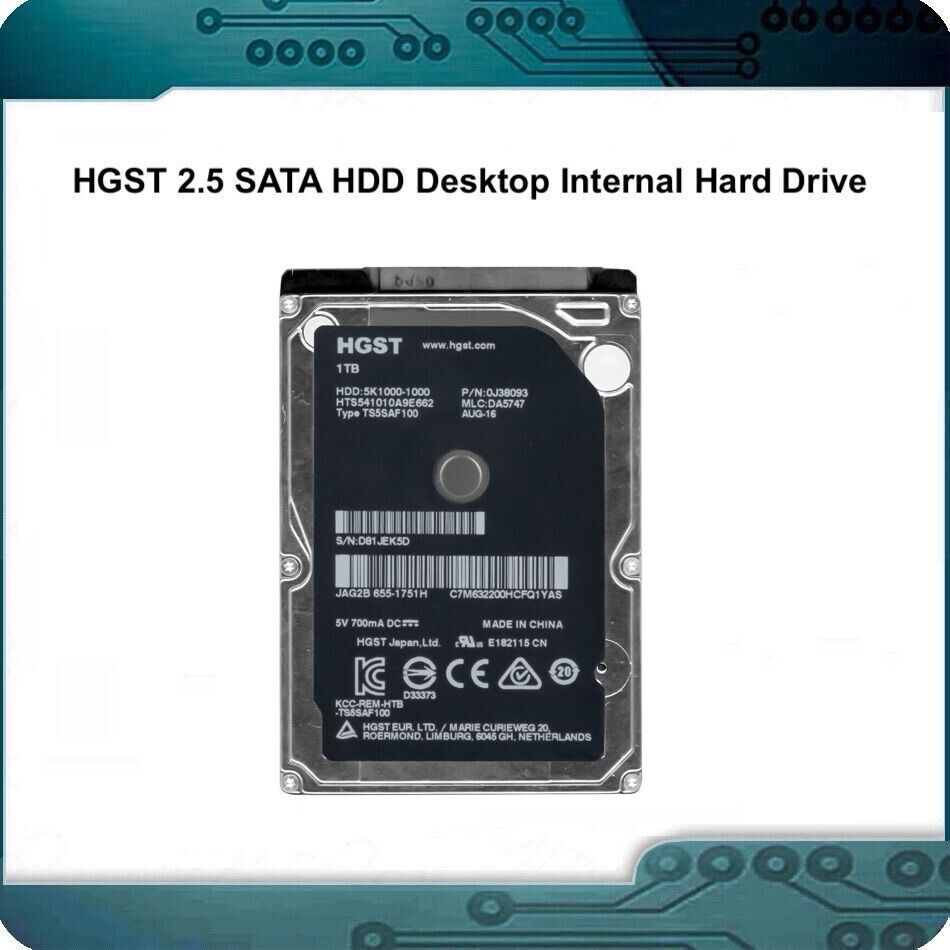 HGST 2.5 SATA HDD Desktop Internal Hard Drive 5K-1000 5400RPM lot of 5