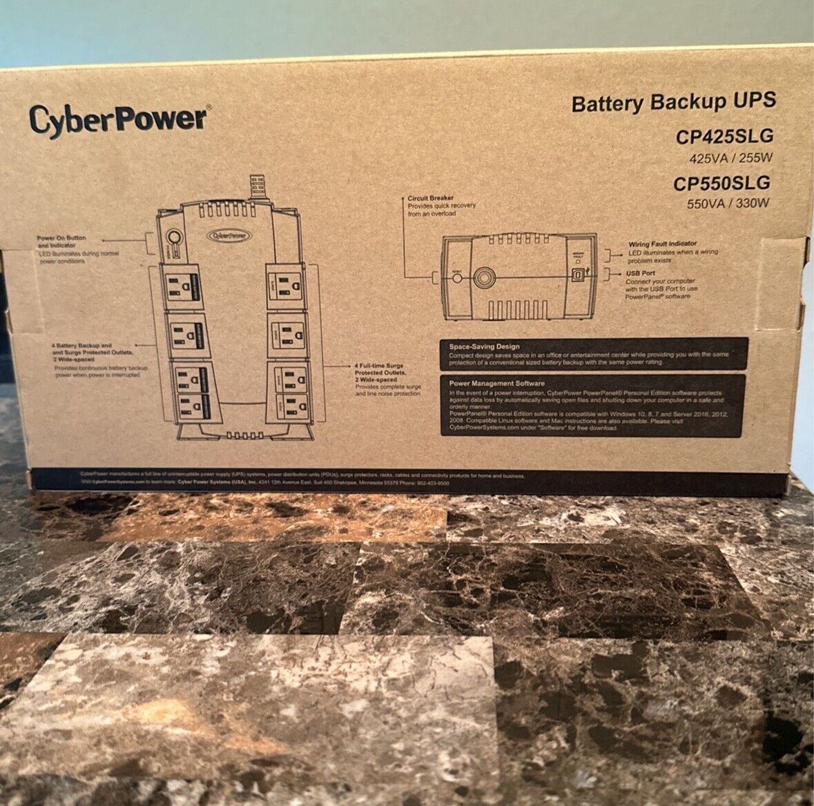 CyberPower CP550SLG 330W 8-Outlet Standby UPS System