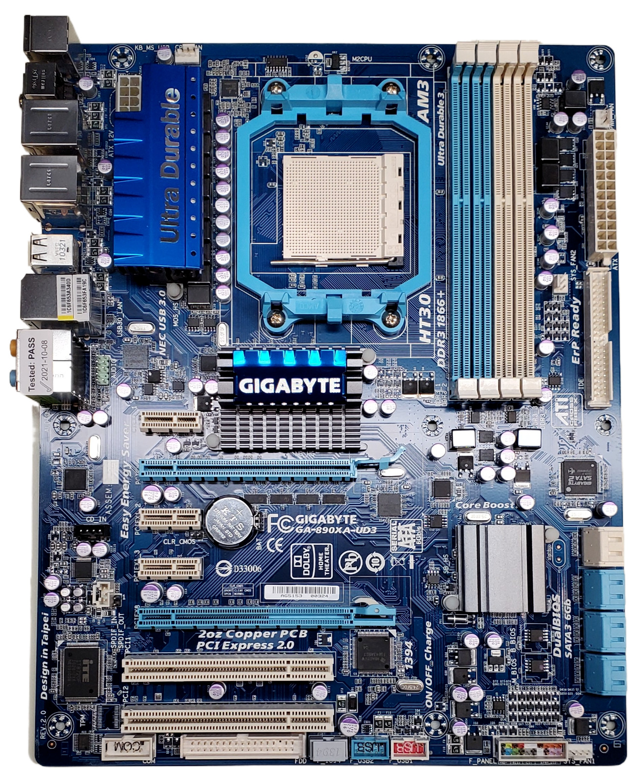 Gigabyte GA-890XA-UD3 AM3 DDR3 AMD 790X Motherboard - Tested & Working