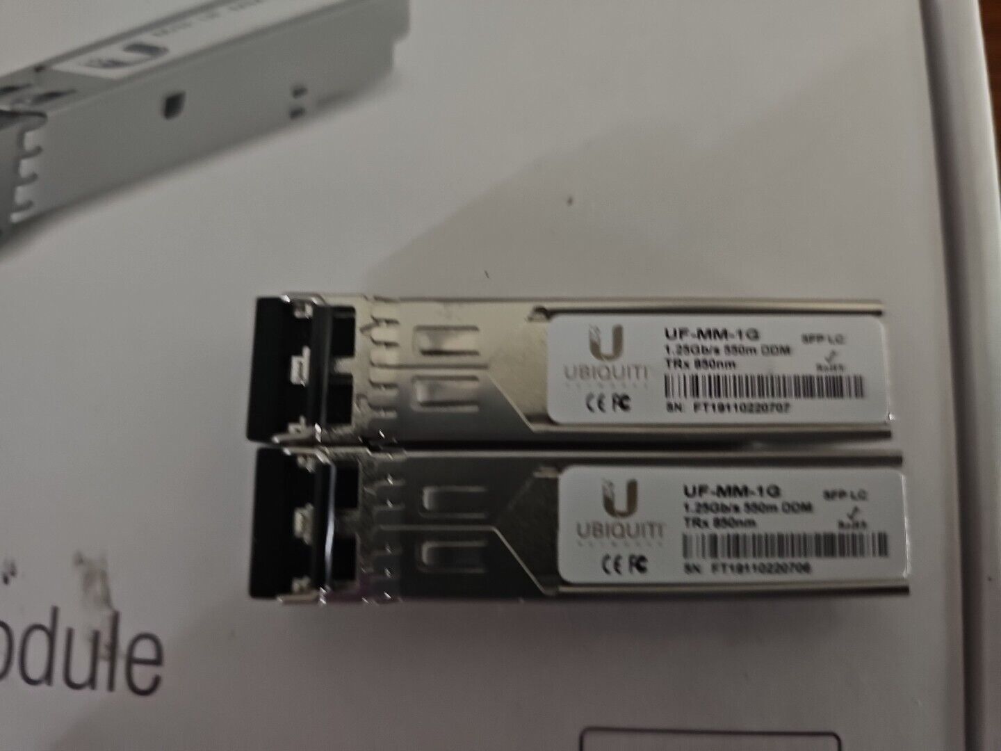 Ubiquiti UFiber, UF-MM-1G Multi-Mode SFP, 1.25G (2 Pack) FROM NEW BOX OF 20