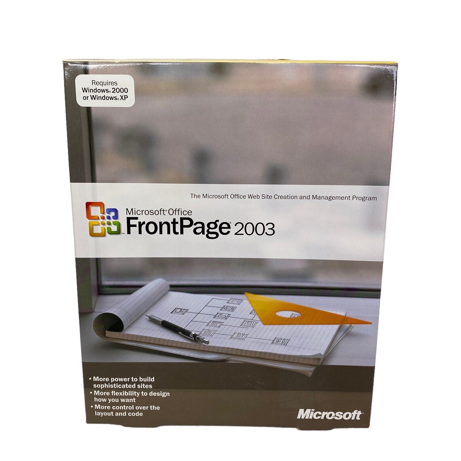 Vintage Microsoft Office Front Page 2003 in Original Sealed Box Rare