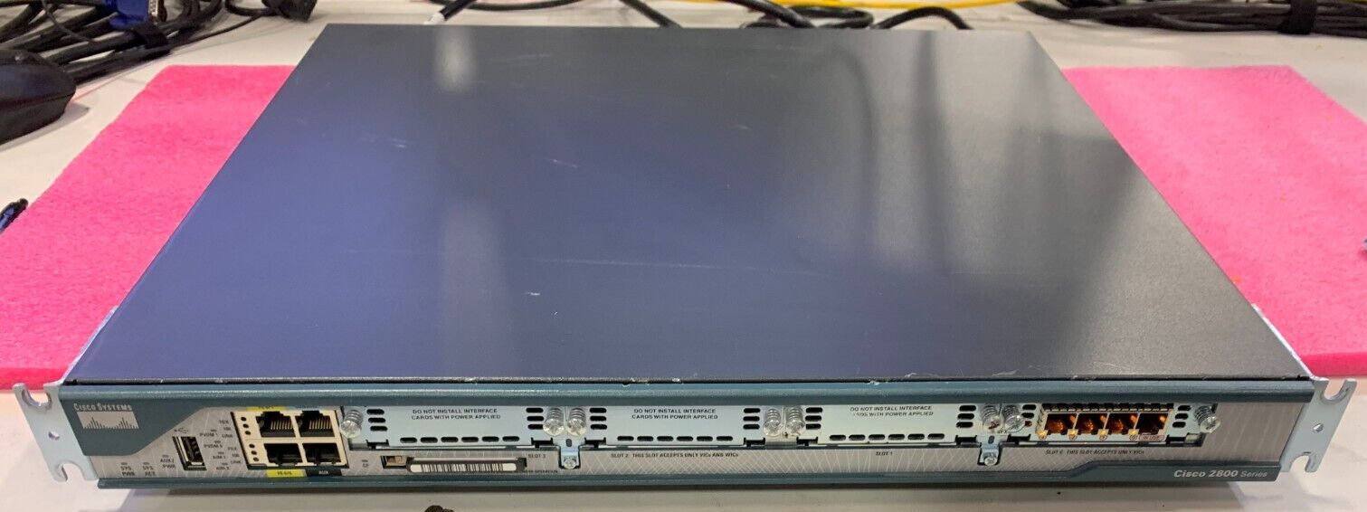 CISCO 2801 Integrated Service Router W/ Rack Ears & Power Cord