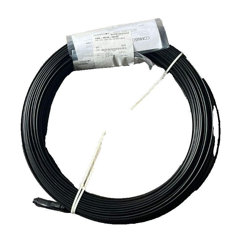 Commscope  RealFlex  FHD-H01D Fiber Optic Drop Cable  Singlemode -Hardened 250''