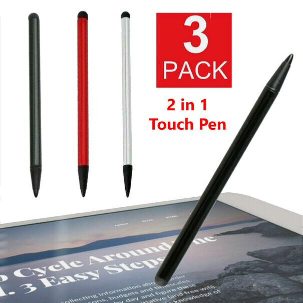3 Pack Touch Screen Pen Stylus Universal For iPhone iPad Samsung Tablet Phone PC