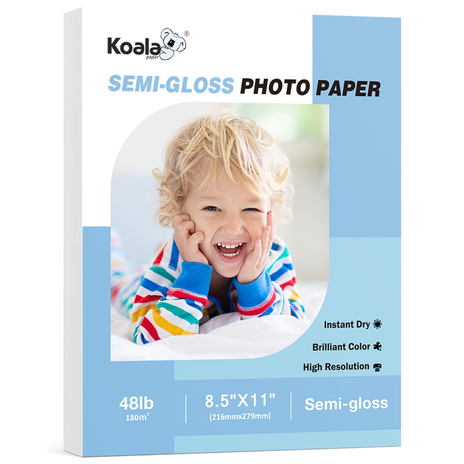 Lot Koala Premium Photo Paper 8.5x11 48lb Glossy or Semi-gloss Inkjet Printer