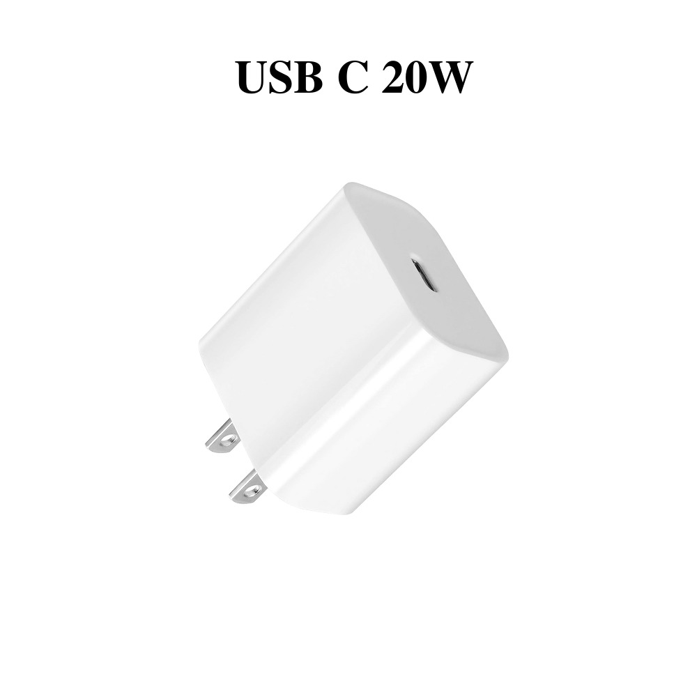 20W USB-C QC PD Power Adapter Fast Wall Charger for iPhone iPad Android Samsung