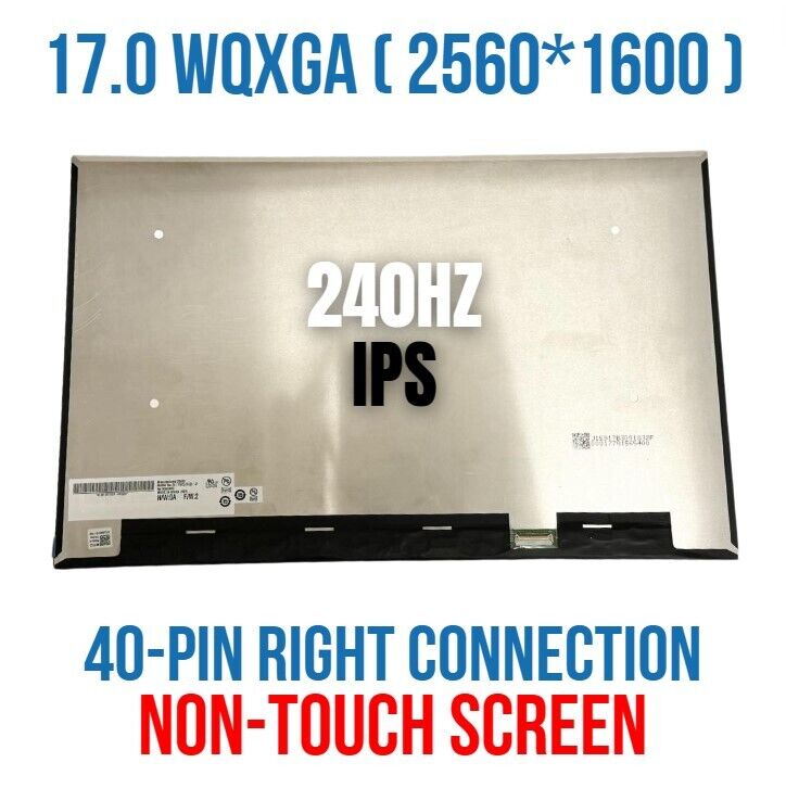 B170QAN01.2 LCD Screen Display Panel 16:10 2560x1600pixel 178PPI IPS 240hz