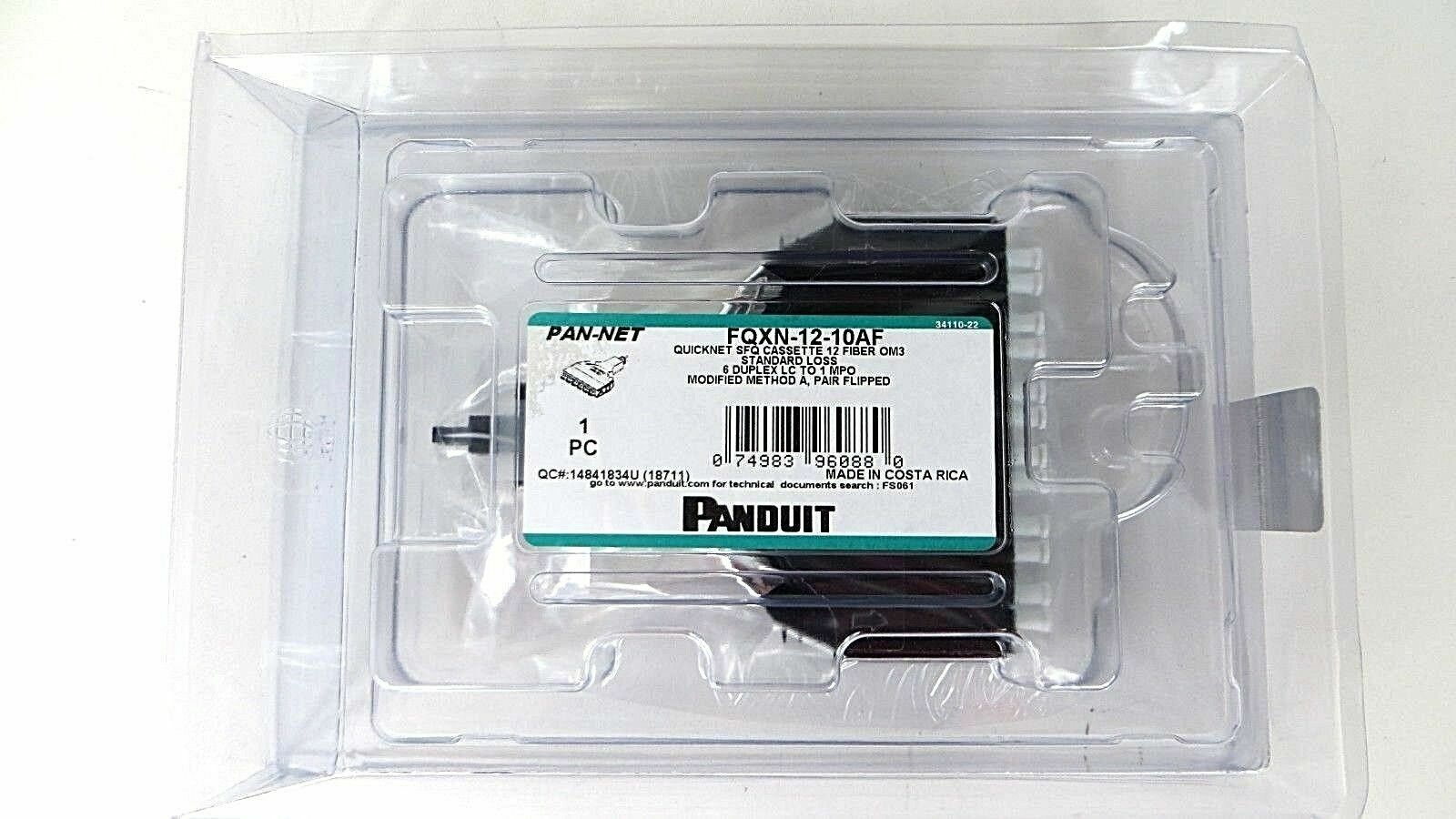 Panduit FQXN-12-10AF Quicknet SFQ MTP 12 Fiber Optic Cassette