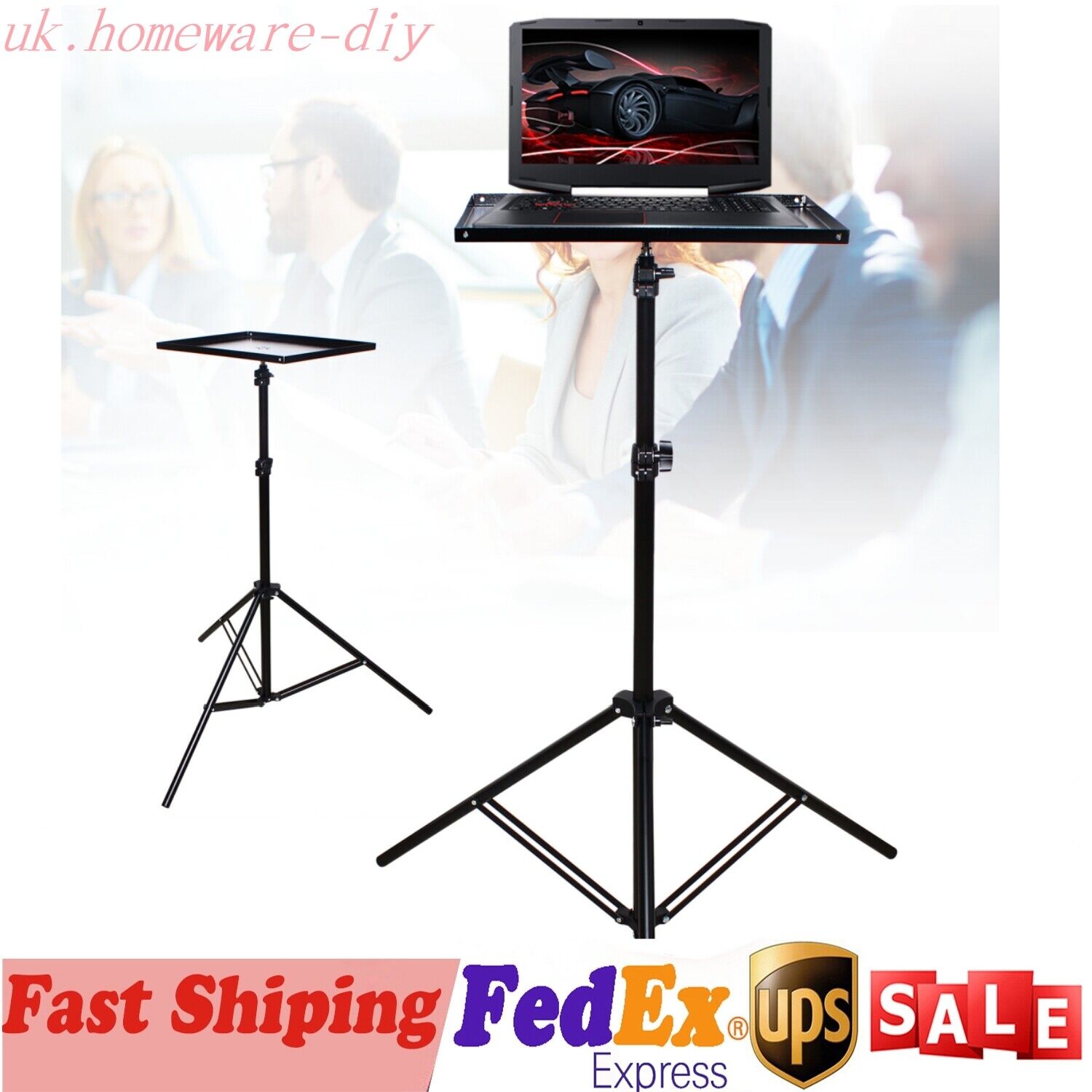 Laptop Projector Tripod Stand Adjustable Tall 27\