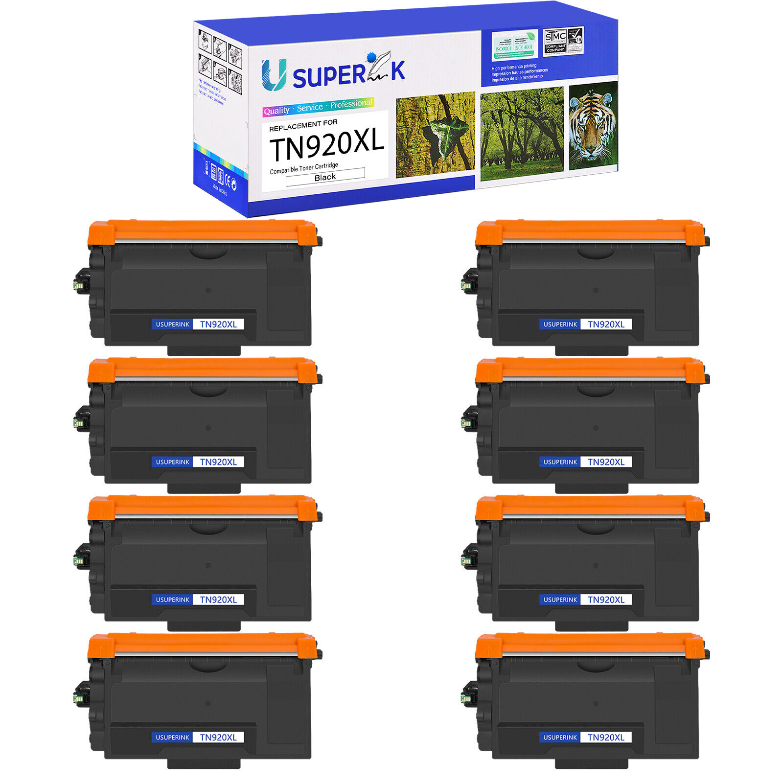 8PK TN920 Toner Cartridge Compatible for Brother TN920XL MFC-L5710DN DCP-L5510DN