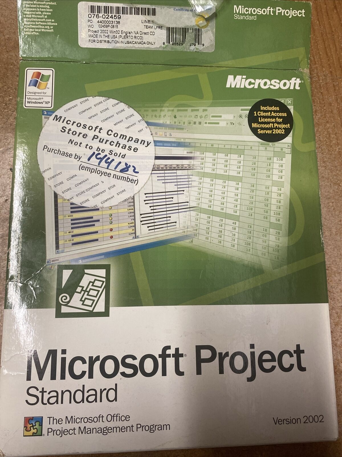 Microsoft Project Standard 2002 Full Retail Complete