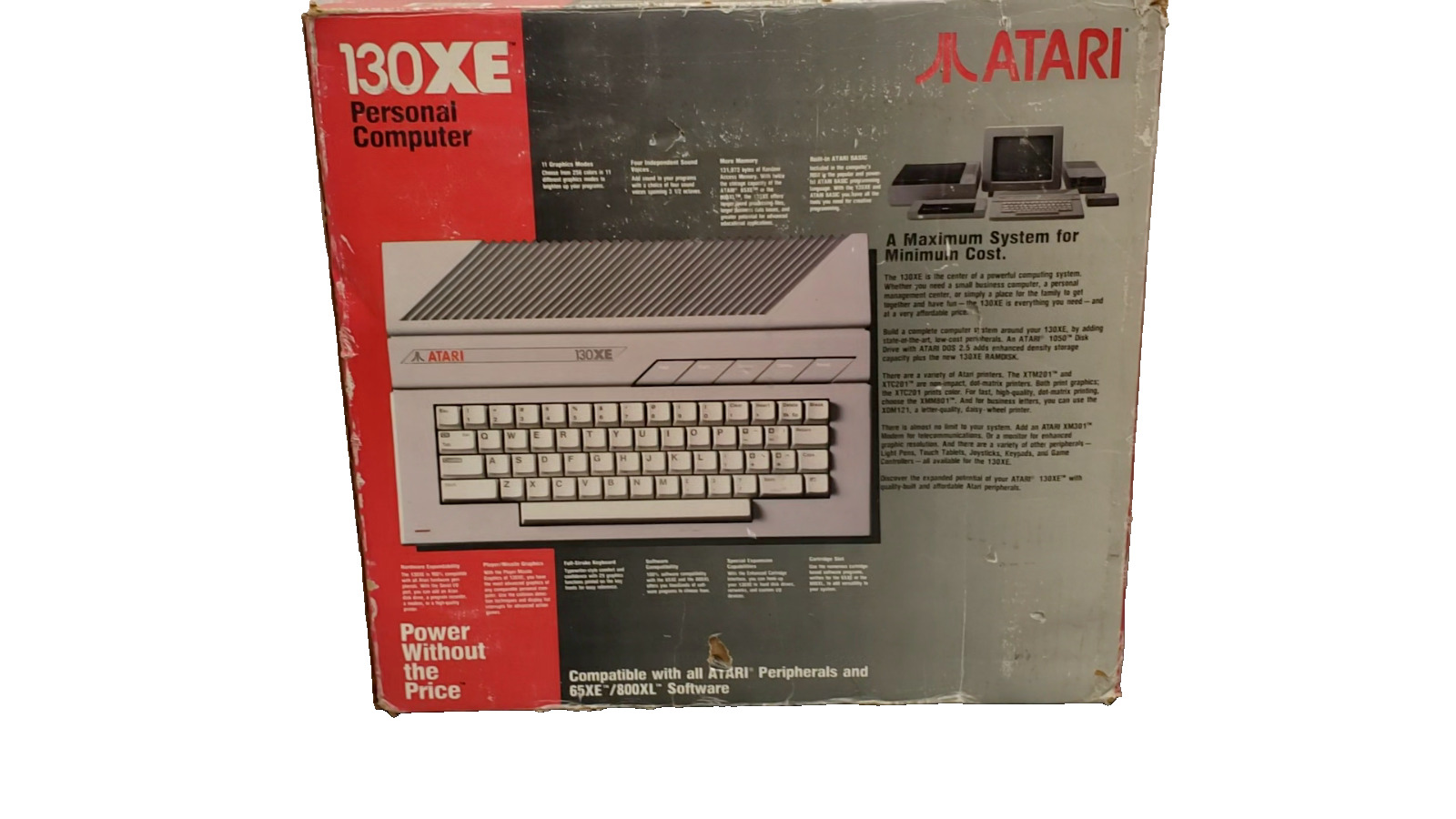 Rare Vintage Original Genuine Atari 130XE Retro Personal Computer  - UNTESTED