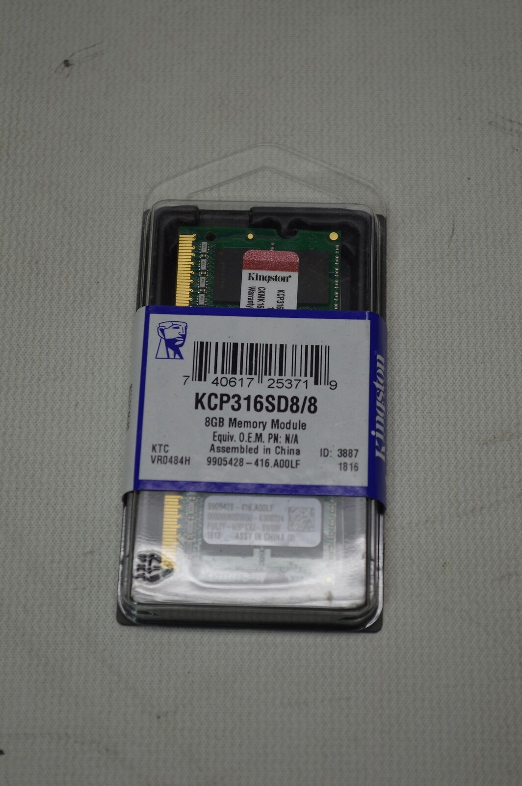 Kingston KCP316SD8/8 8GB Memory Module *New Unused*