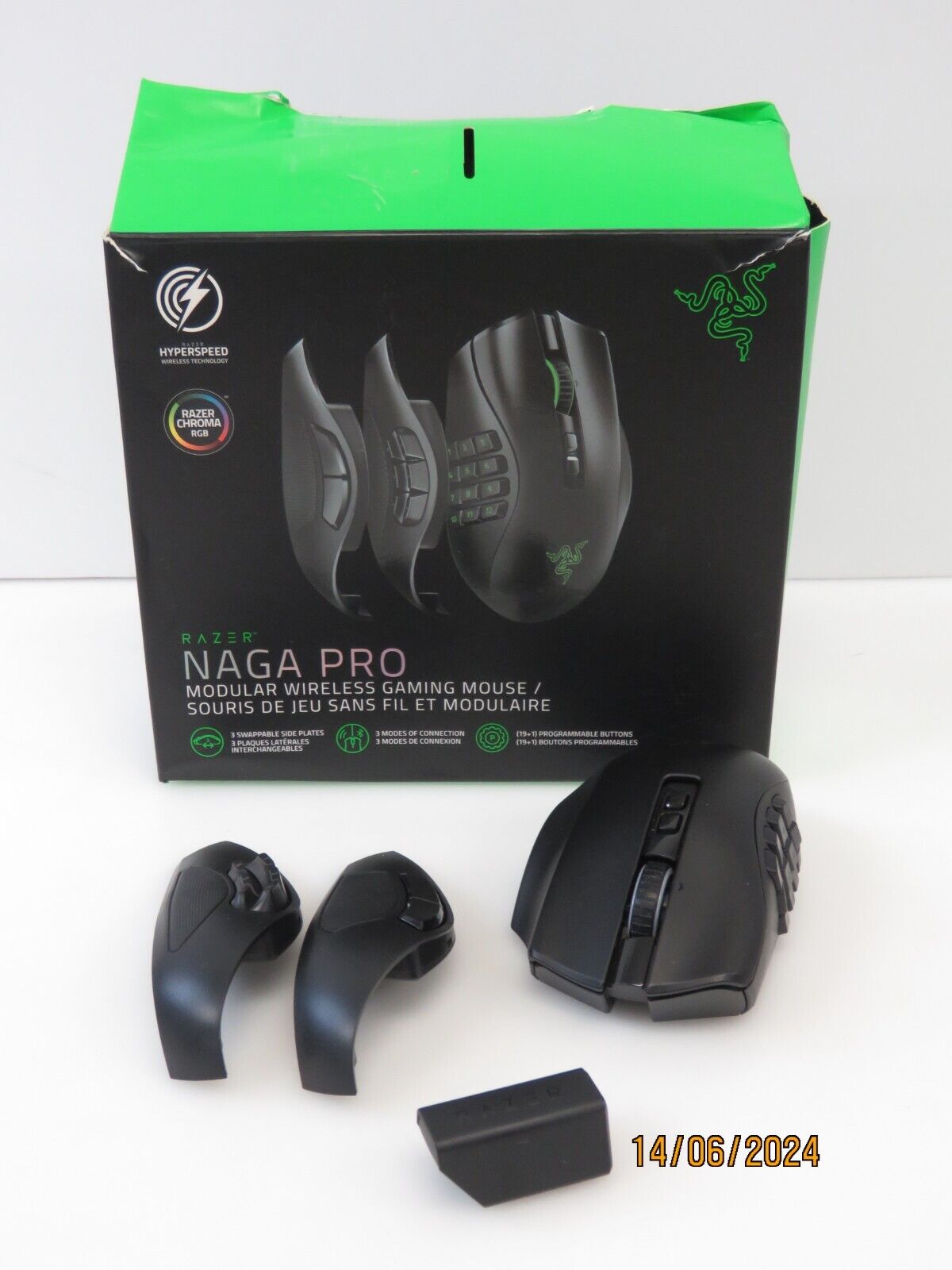 Razer Naga Pro Wireless Gaming Mouse NO WIRELESS DONGLE [N208]