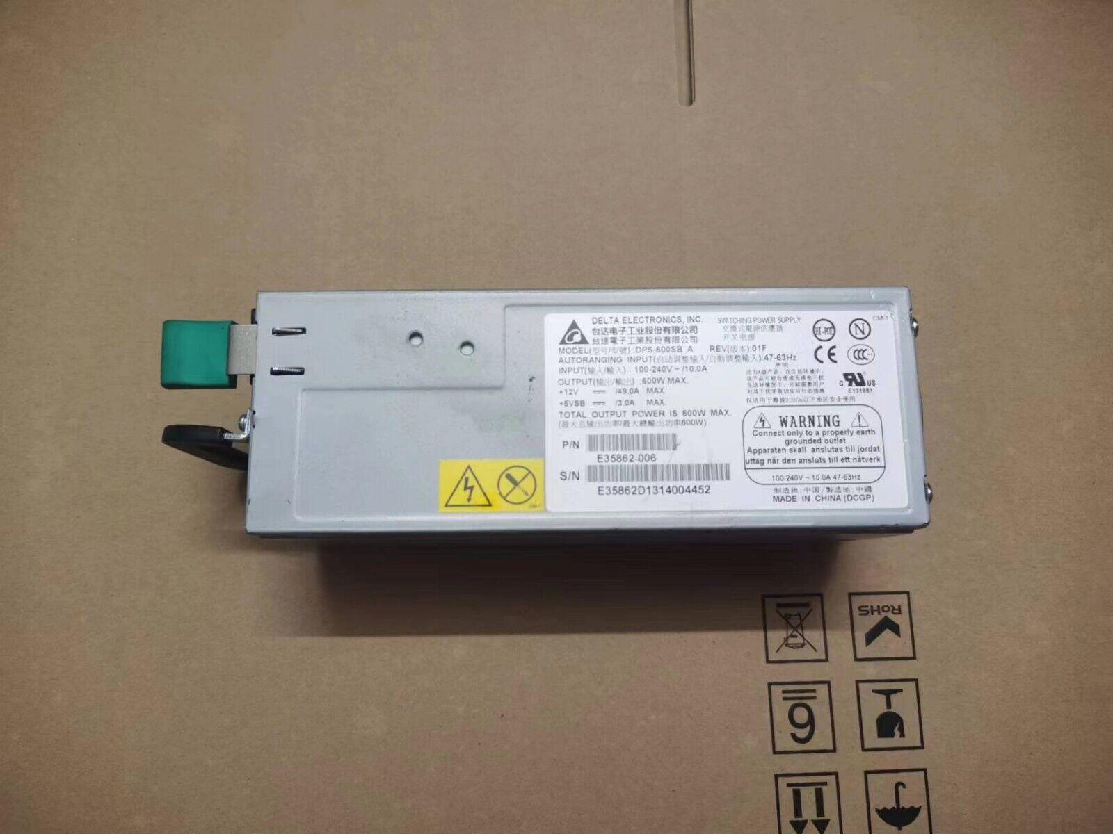 Delta Electronics DPS-600SB A Switching Power Supply 100-240V 600W
