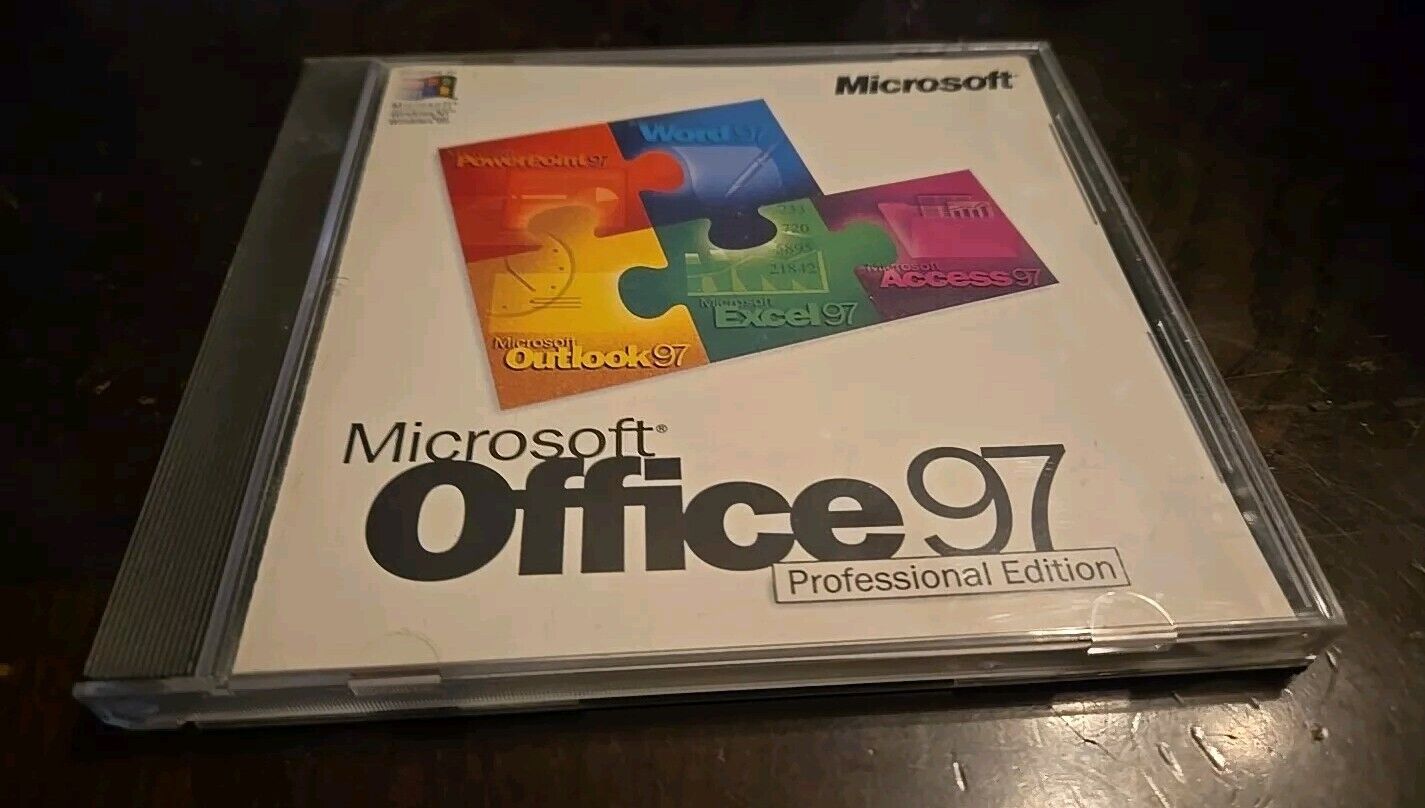 Microsoft Office 97 Professional Edition CD w/ Product Key