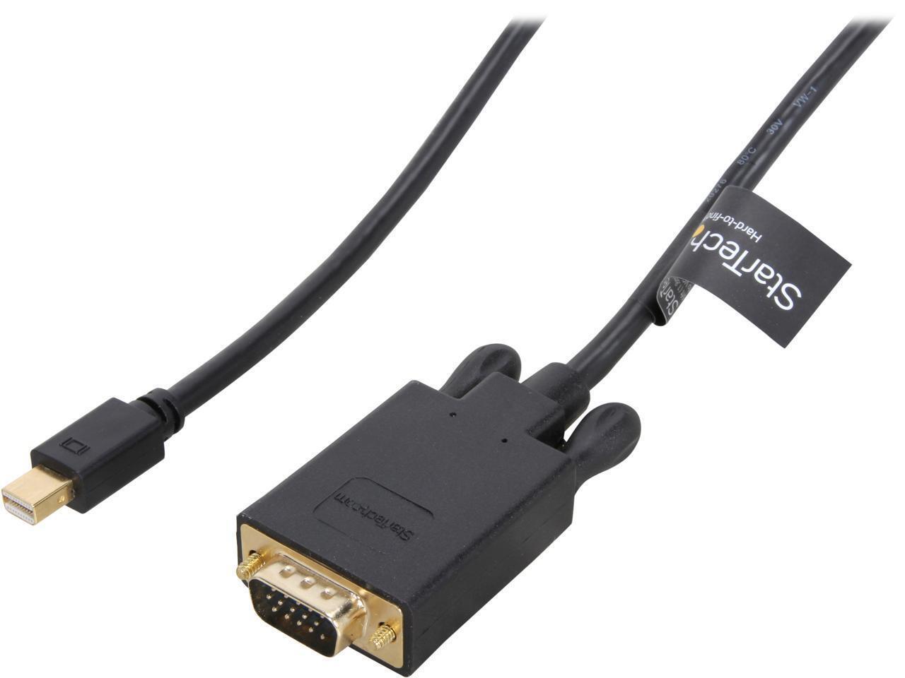 StarTech.com Model MDP2VGAMM6B Black Mini DisplayPort to VGA Adapter Converter