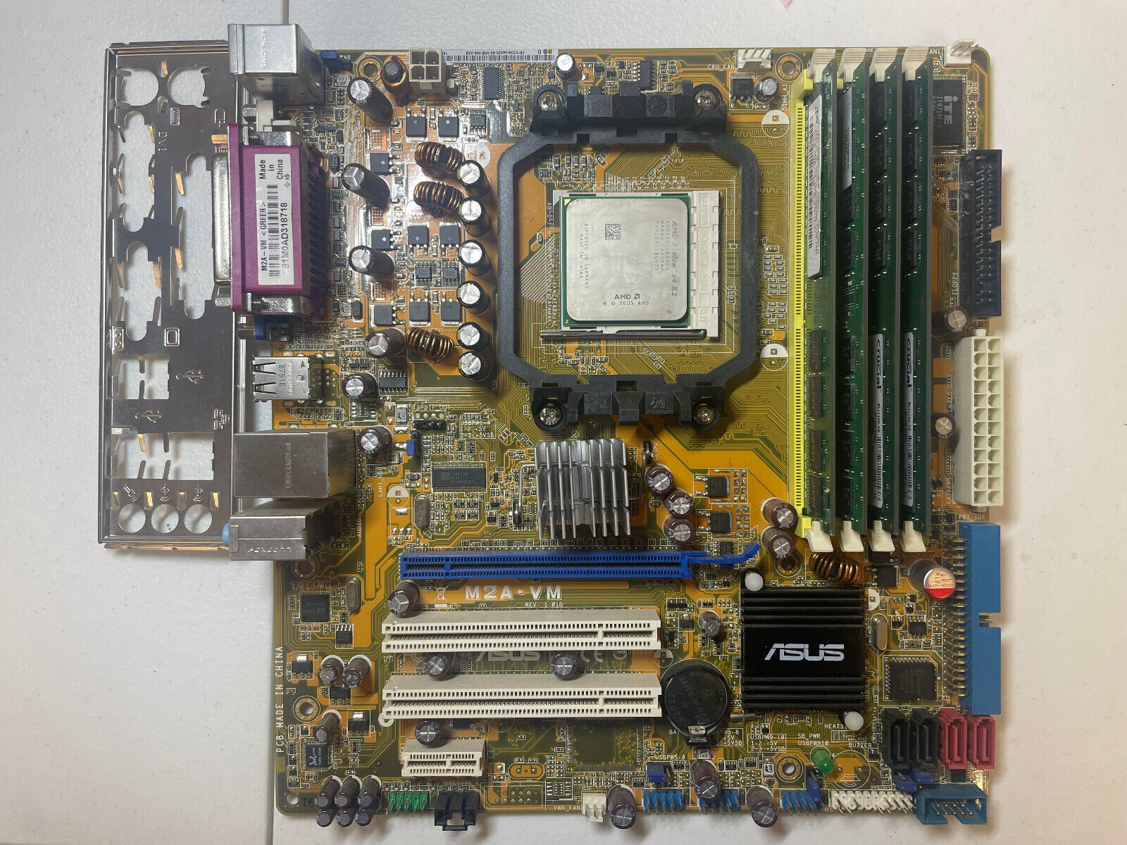 Asus M2A-VM Rev 1.01G Motherboard w/ AMD Athlon 64 x2 & 3GB RAM #149