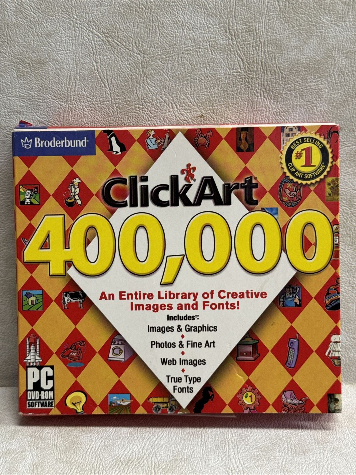 Broderbund 400,000 CLICK ART pc cd image pack Images Fonts Web Images