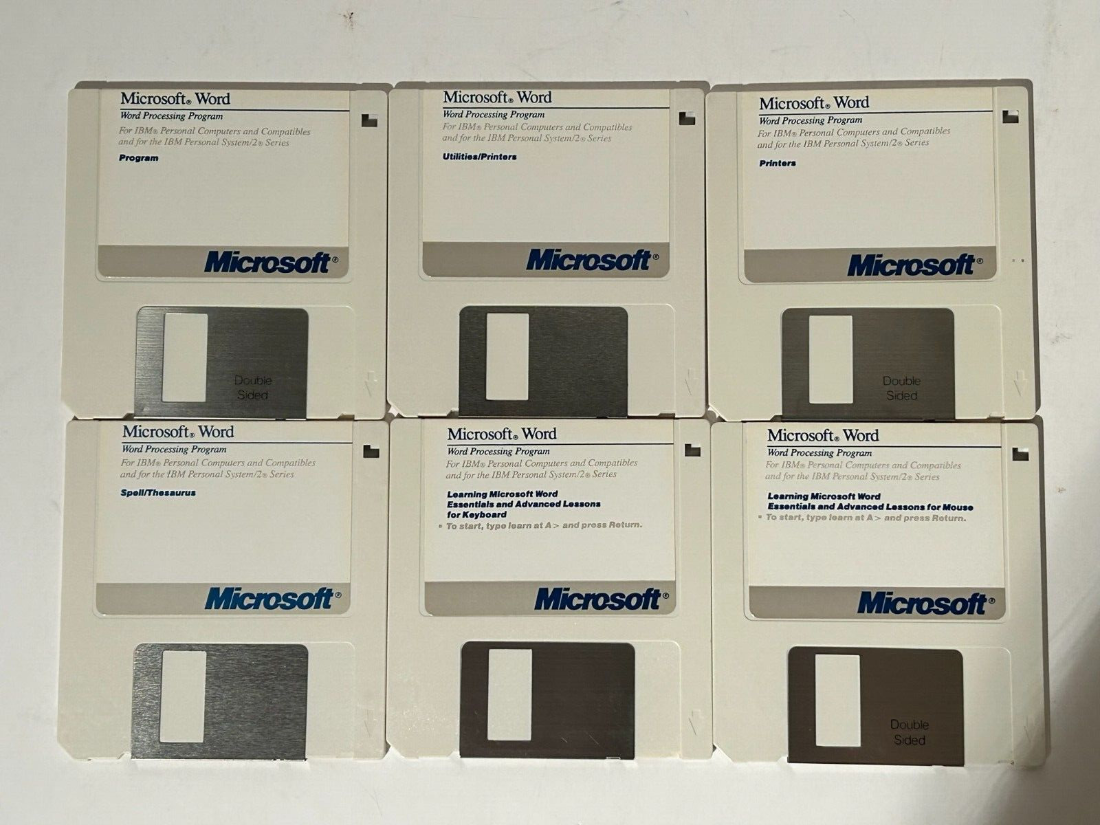 Vintage Software: Microsoft Word for IBM Personal OS/2 Series Version 5.0, 1988