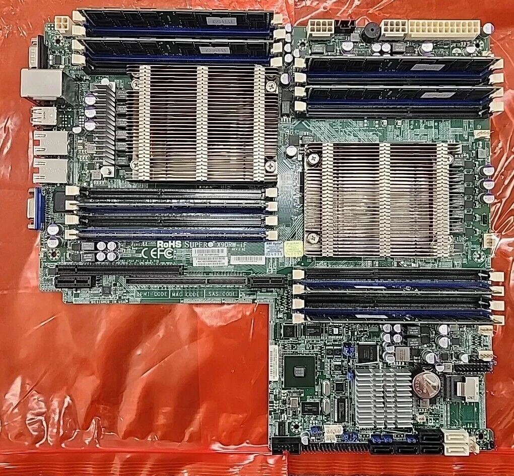 Supermicro X9DRW-IF Dual Socket LGA2011 DDR3 Motherboard 2x E5-2620 & 128GB RAM