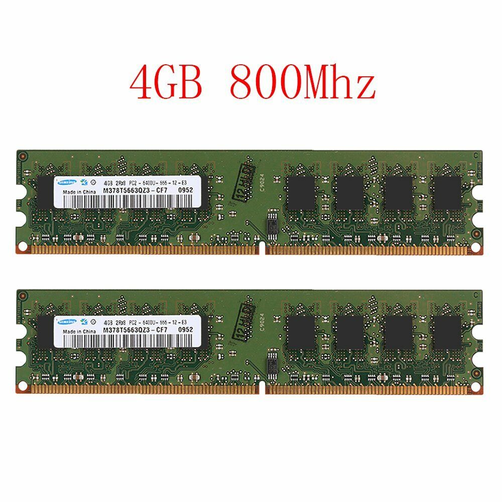 8GB 2x 4GB / 2GB PC2-6400 DDR2 800MHz Desktop RAM Memory DIMM For Samsung Lot 02