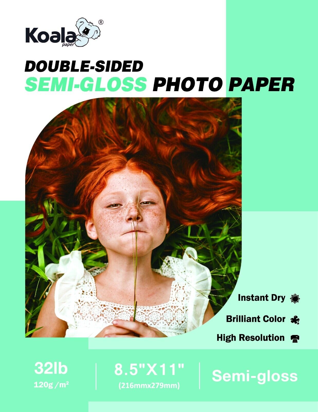 Lot Koala Double Sided Photo Paper 8.5x11 Semi Glossy 32lb Inkjet Laser Printer