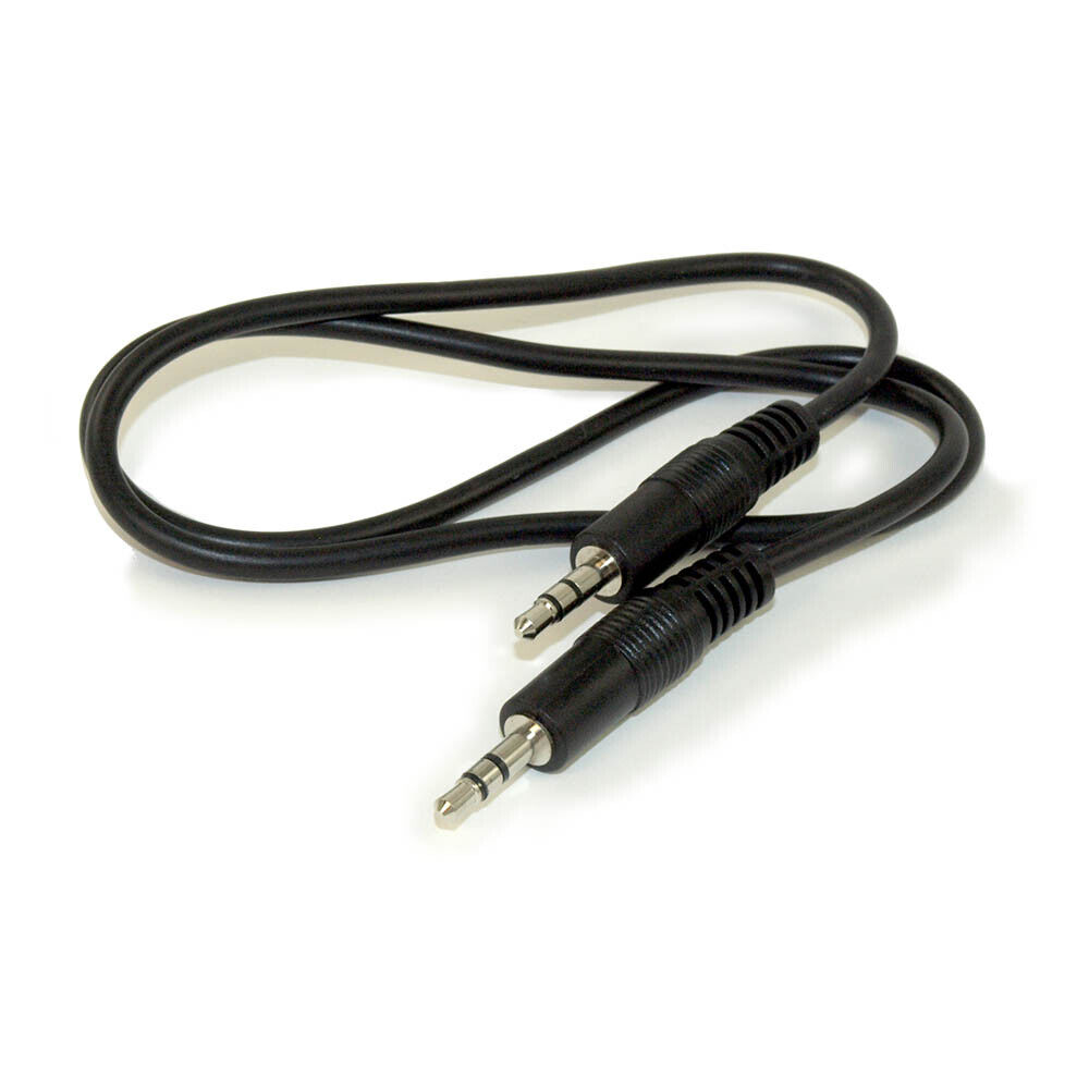 2ft 3.5mm Mini-Stereo TRS Male to Male Speaker/Audio Cable  Black