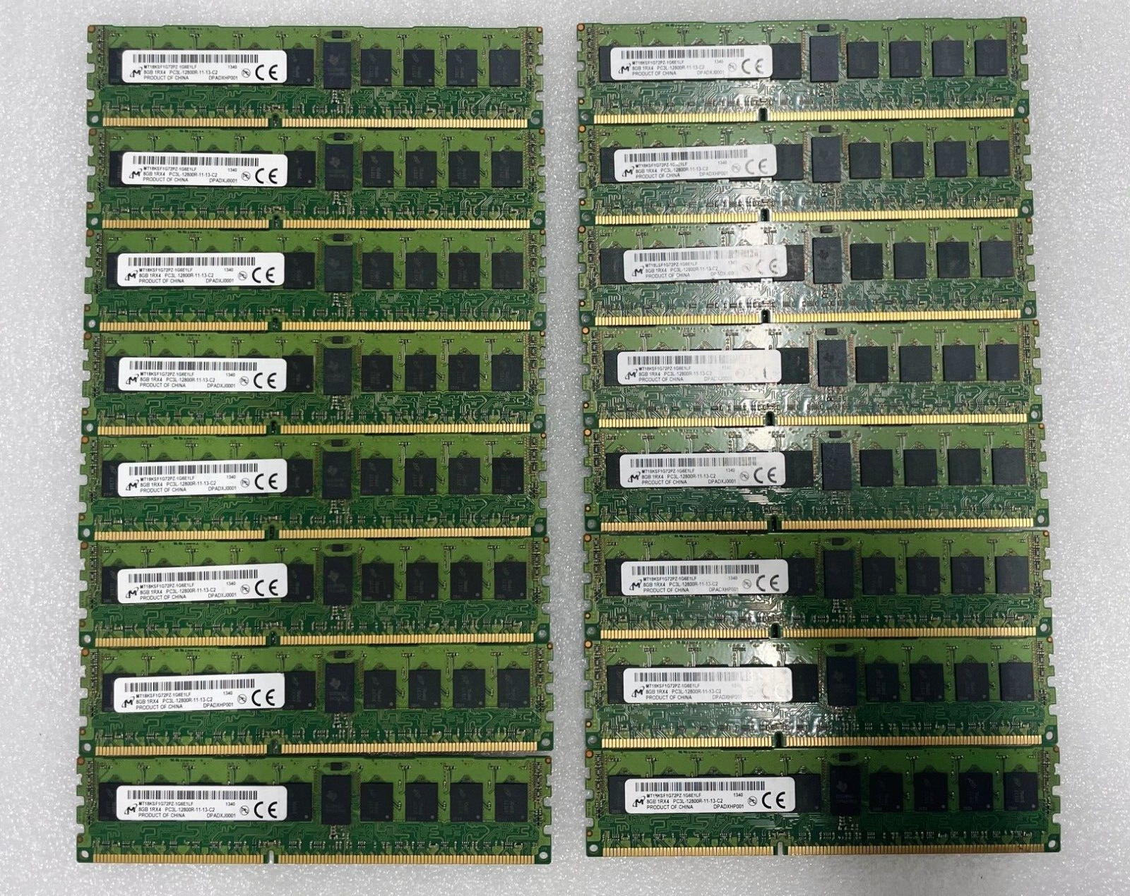 128GB (16X8GB) MICRON MT18KSF1G72PZ-1G6E1LF DDR3-1600 PC3-12800R REGISTERED RAM