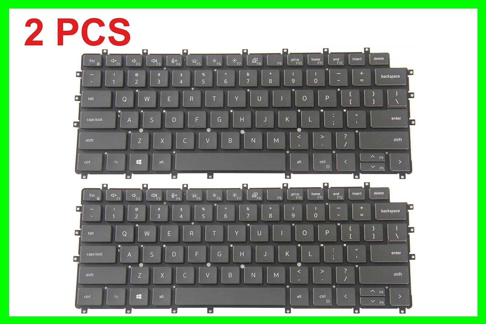 2pcs US English Keyboard for Dell Latitude 15 9510 9520 2-in-1 Laptop Backlit