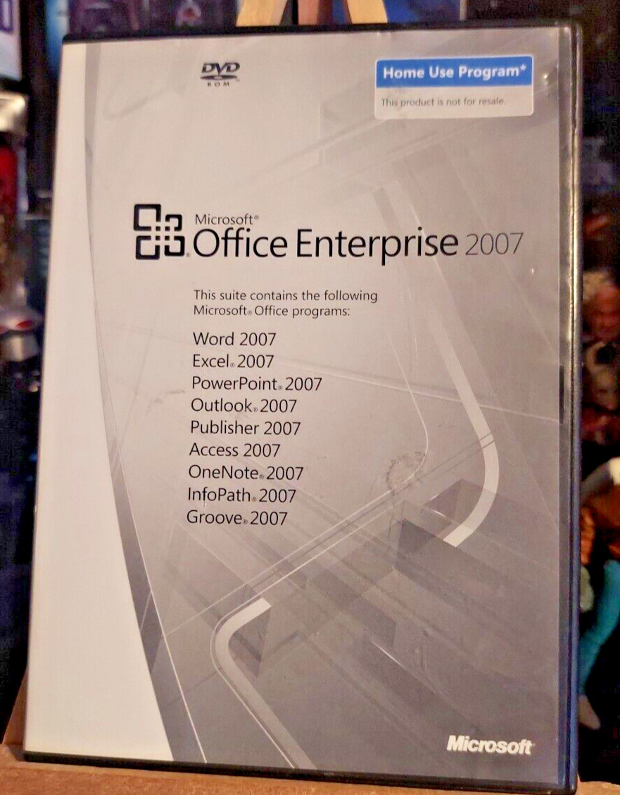 MICROSOFT OFFICE Enterprise 2007 (Home Use) w/Key (Word, PowerPoint, Excel, Etc)