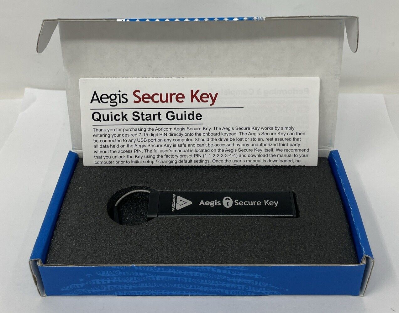 Apricorn Aegis Secure Key 16GB FIPS Level 3 ASK-256-16GB - Open Box
