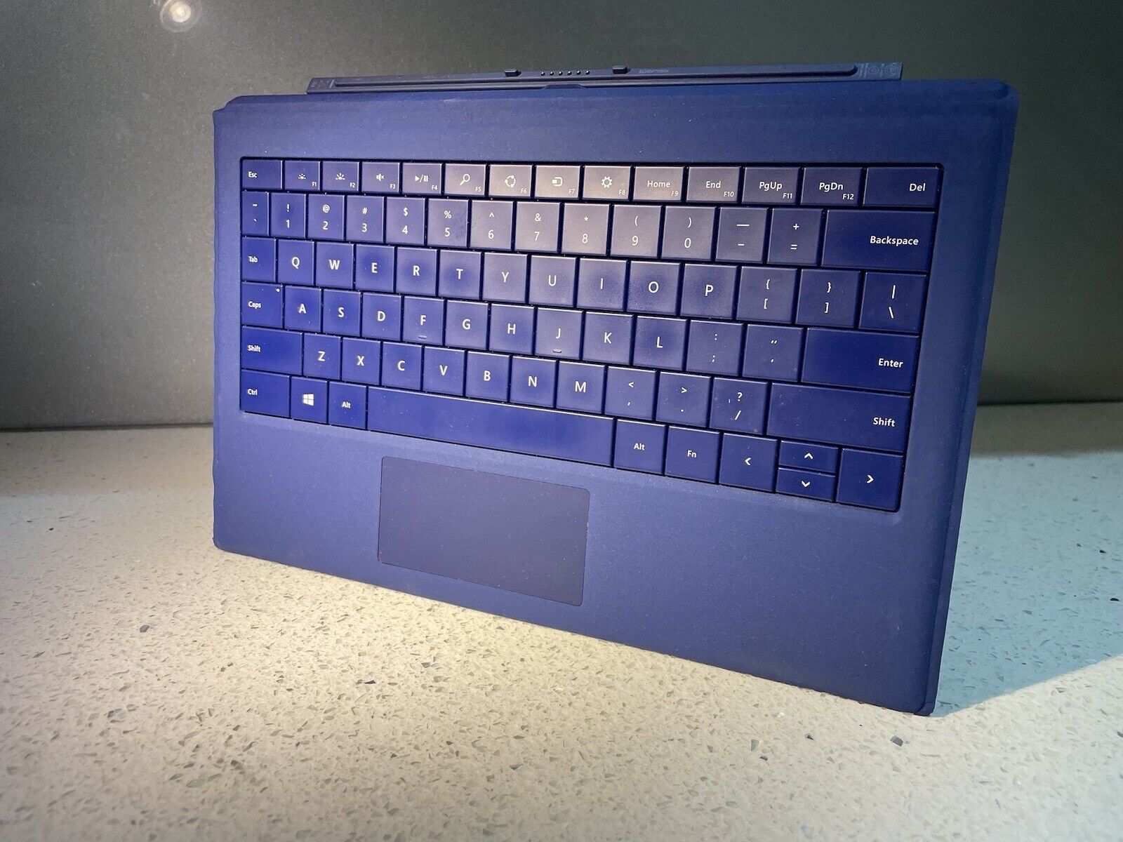 Genuine Microsoft Surface Pro 3-4-5-6-7 Magnetic Keyboard, Backlit, Blue