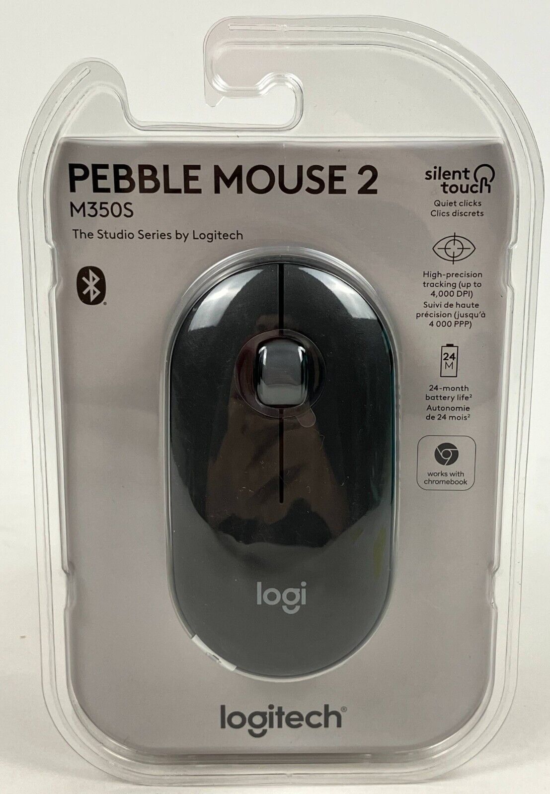 Authentic Logitech Pebble Mouse 2 M350S (BLACK) 910-007024 Brand New