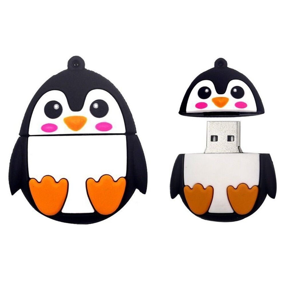16GB Pendrive Cartoon Cute Penguin Owl Fox USB Drive Flash Memory Stick Gift