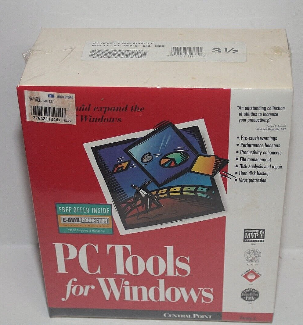 Vintage Central Point PC TOOLS FOR WINDOWS Version 2 - NEW, SEALED