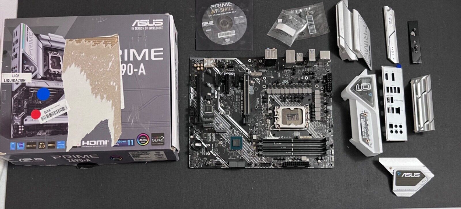 As-is Damaged ASUS PRIME Z690-A DDR4, LGA 1700, Intel Motherboard