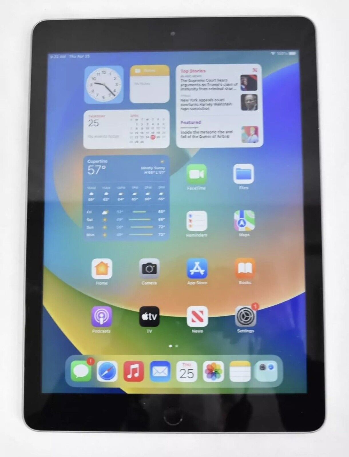 Apple iPad 6 (6th Gen) - (2018 Model) - 32GB - Wi-Fi ONLY (VERY GOOD)