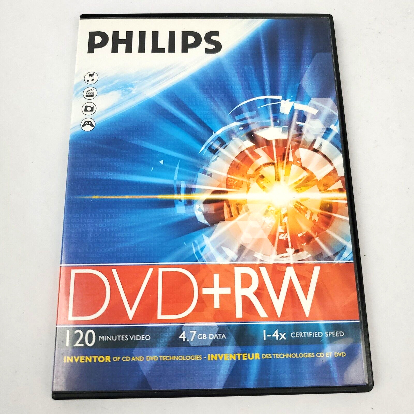 Philips DVD+RW 120 Min 4.7 GB 1-4x Certified Speed Brand New 