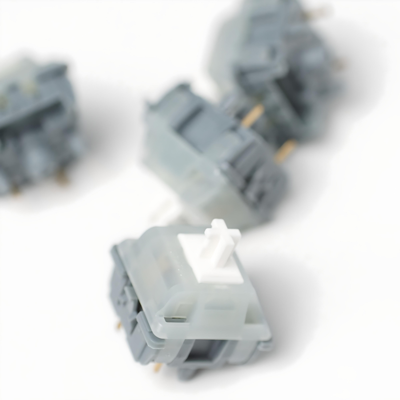 Hand Lubed & Filmed Gateron EF Grayish Tactile Mechanical Keyboard Switches